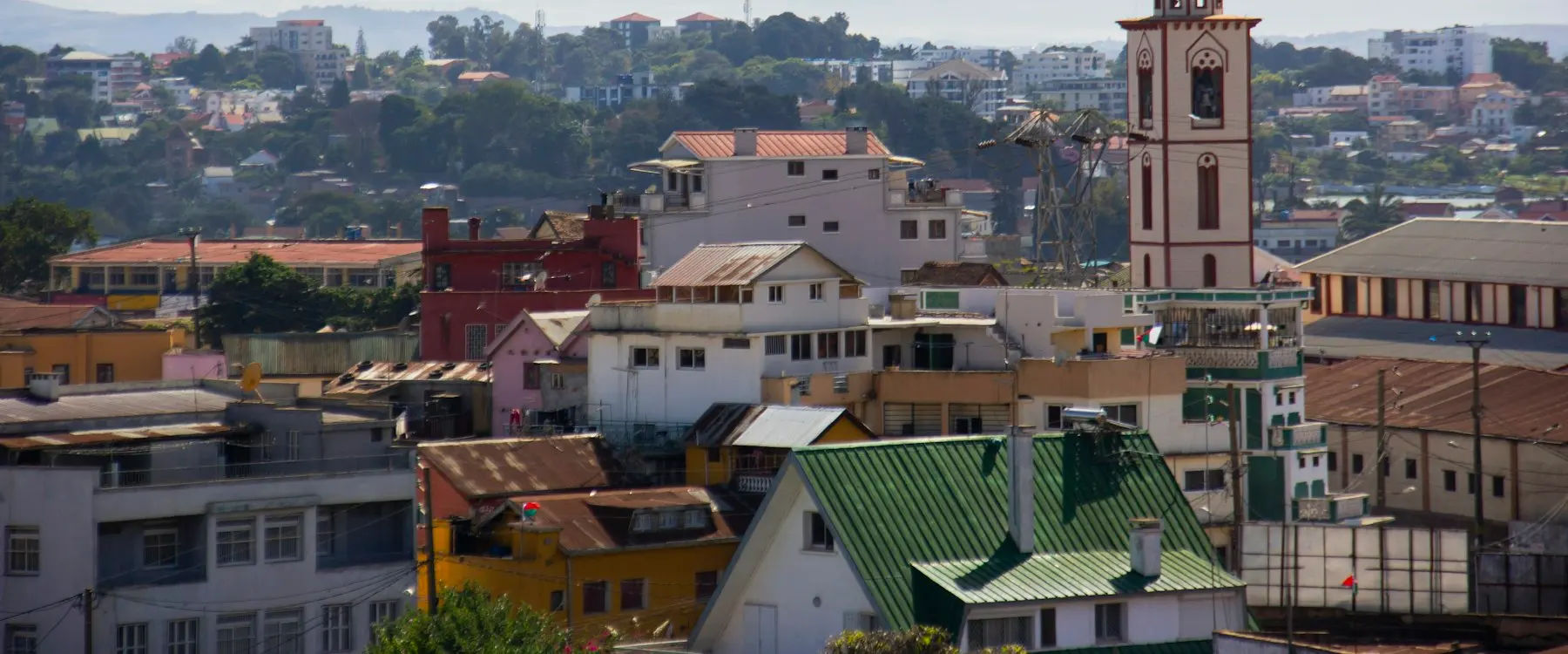 Les toits d’Antananarivo, à Madagascar