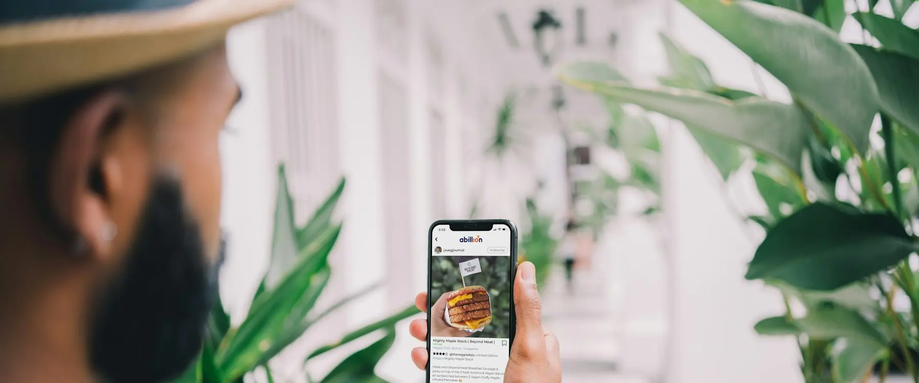 A person using an app on a smartphone