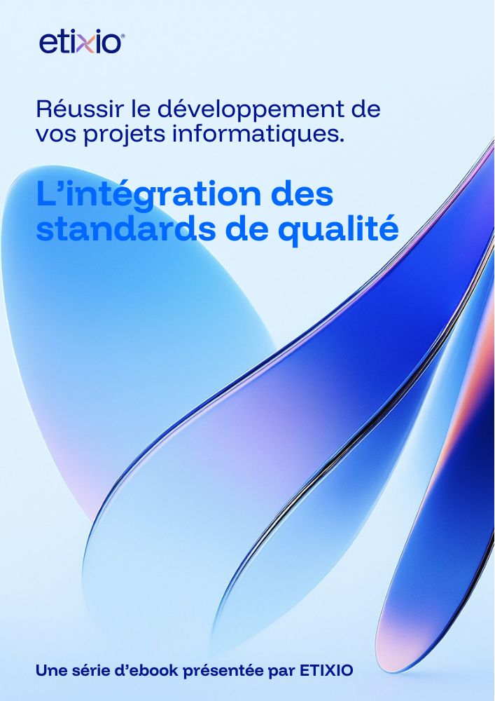 Couverture ebook Etixio sur les méthodes agiles appliquées au développement de projets informatiques