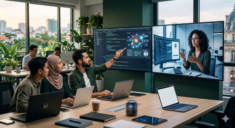 Offshore augmenté par l’IA développeurs à distance utilisant outils IA