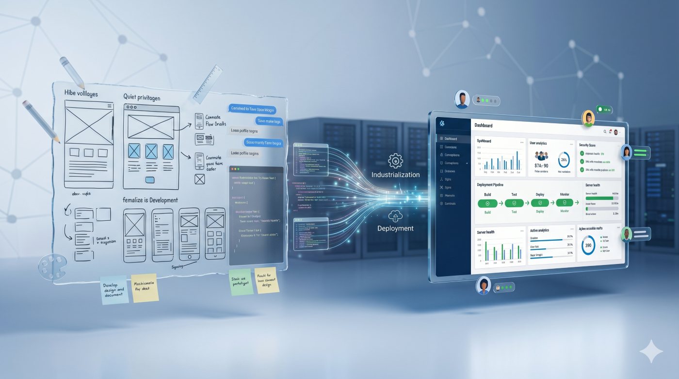 Vibe coding en production : passage d'un prototype IA à une application métier fiable