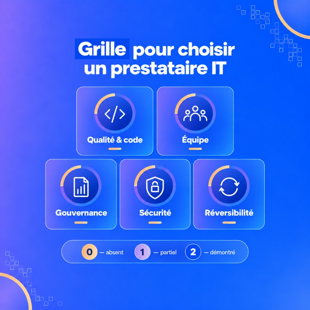 Grille pour choisir un prestataire de sous-traitance informatique
